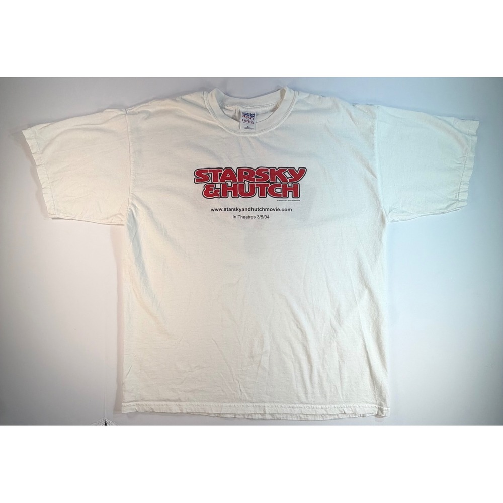 Vintage Starsky and Hutch Movie Promo T-Shirt 2004 Hot 107.9 White XL